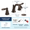 image:imageMoen Brantford OilRubbed Bronze TwoHandle Widespread Bathroom Sink Faucet for 3Hole Setups with Valve Included TV6620ORB