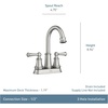 image:imageMoen Brecklyn Spot Resist Brushed Nickel Two Handle Centerset Lavatory Faucet 3Hole Bathroom Sink Faucet 84162SRN