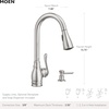 image:imageMoen CA87003BRB Single Handle Kitchen Faucet with Pullout Spray from the Anabelle Collection Mediterranean Bronze