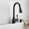 image:imageMoen CA87003BRB Single Handle Kitchen Faucet with Pullout Spray from the Anabelle Collection Mediterranean Bronze