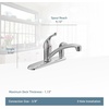 image:imageMoen Chateau Chrome OneHandle LowArc Kitchen Faucet with Side Sprayer in Deck Plate for 3Hole Setup 74340375