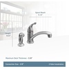 image:imageMoen Chrome Chateau OneHandle Low Arc Kitchen Faucet with Pull Out Side Sprayer 7437Value not found