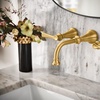 image:imageMoen Colinet Brushed Gold Traditional Lever Handle Wall Mount 8 Widespread Bathroom Faucet Trim Valve Required TS44104BG