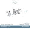 image:imageMoen Conway Chrome Two Handle Widespread Bathroom Sink Faucet with Valve Included 84926