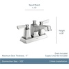 image:imageMoen Conway Spot Resist Brushed Nickel TwoHandle Centerset Bathroom Faucet with Drain Assembly WS84922SRNSpot Resist Stainless