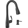 image:imageMoen Essie PreRinse Pulldown Kitchen Faucet wSoap 87814SRSMatte Black