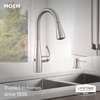 image:imageMoen Essie PreRinse Pulldown Kitchen Faucet wSoap 87814SRSSpot Resist Stainless