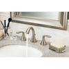 image:imageMoen Eva Brushed Nickel TwoHandle High Arc Widespread Bathroom Sink Faucet for 3Hole Setups with Valve Included TV6420BNBrushed Nickel