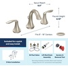 image:imageMoen Eva Brushed Nickel TwoHandle High Arc Widespread Bathroom Sink Faucet for 3Hole Setups with Valve Included TV6420BNBrushed Nickel