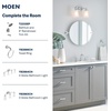 image:imageMoen Eva Brushed Nickel TwoHandle High Arc Widespread Bathroom Sink Faucet for 3Hole Setups with Valve Included TV6420BNChrome
