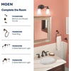 image:imageMoen Eva Brushed Nickel TwoHandle High Arc Widespread Bathroom Sink Faucet for 3Hole Setups with Valve Included TV6420BNOil Rubbed Bronze