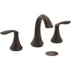 image:imageMoen Eva Brushed Nickel TwoHandle High Arc Widespread Bathroom Sink Faucet for 3Hole Setups with Valve Included TV6420BNOil Rubbed Bronze