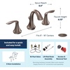 image:imageMoen Eva Brushed Nickel TwoHandle High Arc Widespread Bathroom Sink Faucet for 3Hole Setups with Valve Included TV6420BNOil Rubbed Bronze