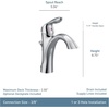 image:imageMoen Eva Chrome OneHandle Single Hole Bathroom Sink Faucet with Optional Deckplate and Available Vessel Sink Extension Kit 6400
