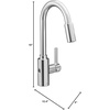 image:imageMoen Genta LX OneHandle Modern Kitchen Faucet with Pull Down Sprayer High Arc Reflex Docking Head and Power Boost for a Faster Clean Chrome 7882Chrome