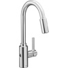 image:imageMoen Genta LX OneHandle Modern Kitchen Faucet with Pull Down Sprayer High Arc Reflex Docking Head and Power Boost for a Faster Clean Chrome 7882Chrome