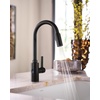 image:imageMoen Genta LX OneHandle Modern Kitchen Faucet with Pull Down Sprayer High Arc Reflex Docking Head and Power Boost for a Faster Clean Chrome 7882Matte Black