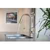 image:imageMoen Genta LX OneHandle Modern Kitchen Faucet with Pull Down Sprayer High Arc Reflex Docking Head and Power Boost for a Faster Clean Chrome 7882Spot Resist Stainless