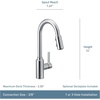 image:imageMoen Genta LX OneHandle Modern Kitchen Faucet with Pull Down Sprayer High Arc Reflex Docking Head and Power Boost for a Faster Clean Chrome 7882Spot Resist Stainless
