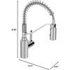 image:imageMoen Genta LX Spring Faucet with Power Boost Modern Kitchen Faucet with OneHandle PreRinse Easy Installation Chrome 5926Chrome
