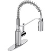 image:imageMoen Genta LX Spring Faucet with Power Boost Modern Kitchen Faucet with OneHandle PreRinse Easy Installation Chrome 5926Chrome
