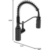 image:imageMoen Genta LX Spring Faucet with Power Boost Modern Kitchen Faucet with OneHandle PreRinse Easy Installation Chrome 5926Matte Black