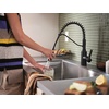 image:imageMoen Genta LX Spring Faucet with Power Boost Modern Kitchen Faucet with OneHandle PreRinse Easy Installation Chrome 5926Matte Black