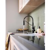 image:imageMoen Genta LX Spring Faucet with Power Boost Modern Kitchen Faucet with OneHandle PreRinse Easy Installation Chrome 5926Matte Black