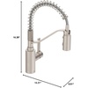 image:imageMoen Genta LX Spring Faucet with Power Boost Modern Kitchen Faucet with OneHandle PreRinse Easy Installation Chrome 5926Spot Resist Stainless
