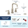 image:imageMoen Gibson Brushed Nickel TwoHandle Adjustable Widespread High Arc Modern Bathroom Sink Faucet Valve Required T6142BNBrushed Nickel