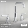 image:imageMoen Gibson Brushed Nickel TwoHandle Adjustable Widespread High Arc Modern Bathroom Sink Faucet Valve Required T6142BNChrome