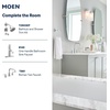 image:imageMoen Gibson Brushed Nickel TwoHandle Adjustable Widespread High Arc Modern Bathroom Sink Faucet Valve Required T6142BNChrome
