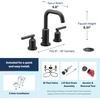image:imageMoen Gibson Brushed Nickel TwoHandle Adjustable Widespread High Arc Modern Bathroom Sink Faucet Valve Required T6142BNMatte Black