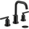 image:imageMoen Gibson Brushed Nickel TwoHandle Adjustable Widespread High Arc Modern Bathroom Sink Faucet Valve Required T6142BNMatte Black