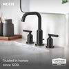 image:imageMoen Gibson Brushed Nickel TwoHandle Adjustable Widespread High Arc Modern Bathroom Sink Faucet Valve Required T6142BNMatte Black