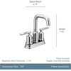 image:imageMoen Gibson TwoHandle Centerset High Arc Modern Bathroom Faucet with Drain Assembly Chrome 6150Matte Black