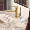 image:imageMoen Greenfield Brushed Gold Single Handle Bathroom Sink Faucet with Optional Deckplate 6504BG