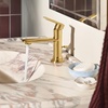 image:imageMoen Greenfield Brushed Gold Single Handle Bathroom Sink Faucet with Optional Deckplate 6504BG