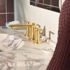 image:imageMoen Greenfield Brushed Gold TwoHandle Widespread Bathroom Sink Faucet TV6507BG
