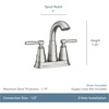 image:imageMoen Halle Spot Resist Brushed Nickel TwoHandle Centerset Bathroom Sink Faucet with Drain Assembly 84971SRNSpot Resist Brushed Nickel