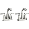 image:imageMoen Halle Spot Resist Brushed Nickel TwoHandle Centerset Bathroom Sink Faucet with Drain Assembly 84971SRNSpot Resist Brushed Nickel
