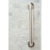 image:imageMoen Home Care Bathroom Safety 24 Inch Stainless Steel Handicap Grab Bar for Bathtub and Shower Slip Resistant Peened Texture Elderly Assistance Product Polished Brass R8724PInoxidable
