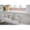image:imageMoen Hutchinson Spot Resist Stainless 2Handle HighArc Kitchen Faucet with Side Sprayer 87048SRS