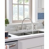 image:imageMoen Hutchinson Spot Resist Stainless 2Handle HighArc Kitchen Faucet with Side Sprayer 87048SRS