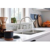 image:imageMoen Hutchinson Spot Resist Stainless 2Handle HighArc Kitchen Faucet with Side Sprayer 87048SRS