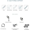 image:imageMoen Ignite Brushed Nickel FiveFunction 334 Diameter 5Function Shower Spray Head with Handheld Showerhead 20016SRNPack of 2