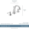 image:imageMoen Kingsley Brushed Nickel TwoHandle Widespread HighArc Bathroom Faucet Valve Required T6125BN