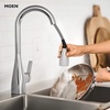 image:imageMoen Kiran Chrome OneHandle High Arc Pulldown Kitchen Faucet with Power Clean 87599Chrome