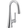 image:imageMoen Kurv Collection Chrome OneHandle Pulldown Bar Faucet with Power Clean Featuring Reflex 6126Chrome