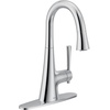 image:imageMoen Kurv Collection Chrome OneHandle Pulldown Bar Faucet with Power Clean Featuring Reflex 6126Chrome